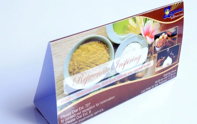 lipatan tent card 2 sisi